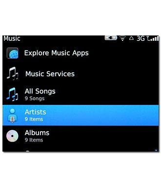 Press the required category.Go to the required audio file or playlist.