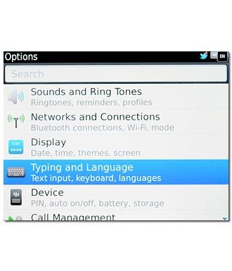 Press Typing and Language.