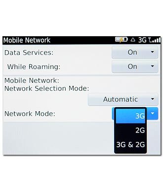 Press 3G, 2G or 3G & 2G.