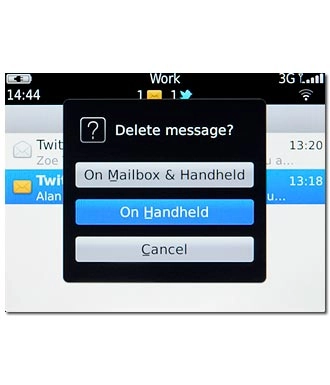 To keep a copy on the server:Press On Handheld.