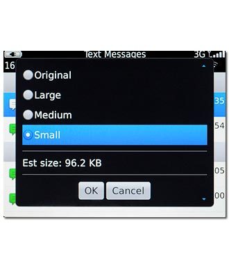 If you're sending a picture:If required, press the required resolution.