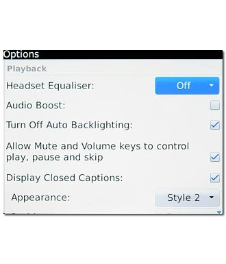 Press Headset Equaliser.