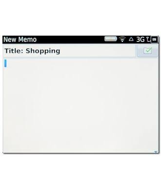 Press the text input field.Write the note.