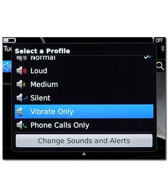 To turn on vibration:Press Vibrate Only.
