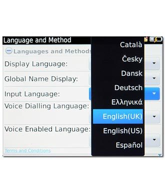 Press the required language.