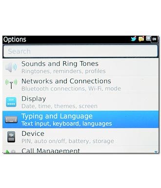 Press Typing and Language.