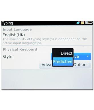 To turn on word suggestions:Press Predictive.