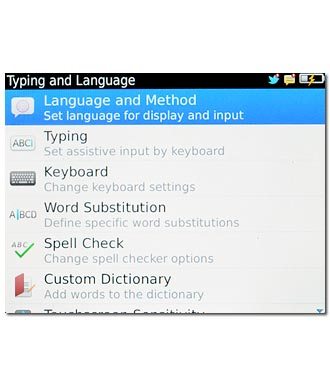 Press Language and Method.