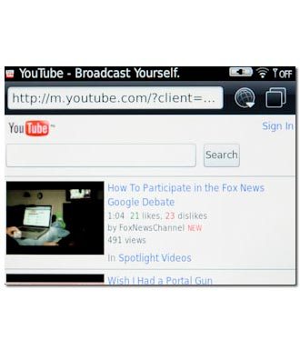 You can now use the application.Please note that YouTube isn't part of the original application package and therefore only a general description is given here.You have a number of options, such as:Search for video clipsSearch for video clips in a categoryIf you have a YouTube account and you log on, you can also:Upload video clipsShare video clipsCreate playlistsRate video clips
