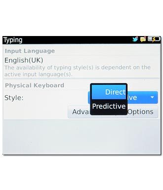 To turn off word suggestion:Press Direct.