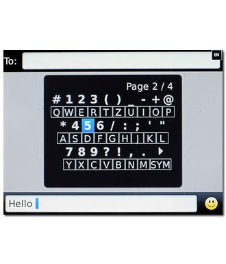 Highlight the required number or the required symbol and press the Navigation key.