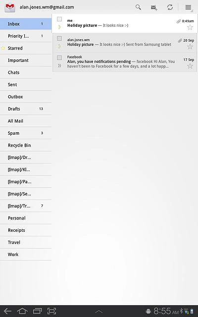 Press the home icon to return to standby mode.