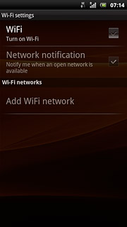 Press WiFi to turn on Wi-Fi.