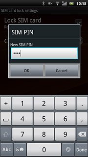 Key in a new four-digit PIN and press OK.