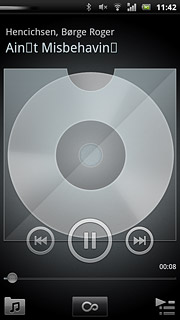To fast forward or rewind the current audio file:Press and hold arrow right or arrow left.