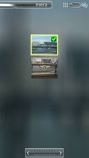 When a picture or video clip is ticked (V), it's selected.