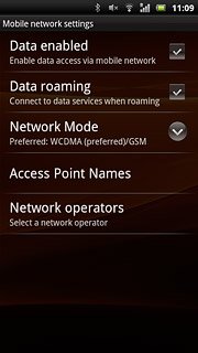 Press Network Mode.