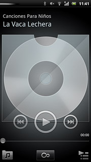 Press the library icon.