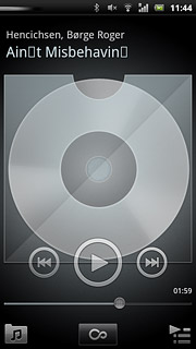 Press the library icon.