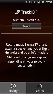 Press Record.Wait a moment while your phone records the music.Your phone searches for music details on the internet and after a moment the result is displayed.