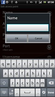 Key in Vodafone Mail and press OK.