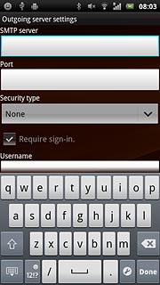 Press the field below SMTP server and key in mail.vodafone.ie