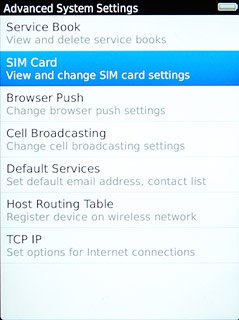 Press SIM Card.
