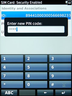 Key in a new PIN and press Enter.
