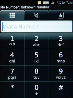 Press the keypad icon.
