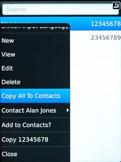 Press Copy All To Contacts.