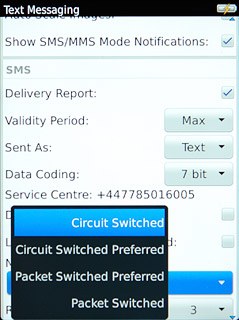 Press Circuit Switched.