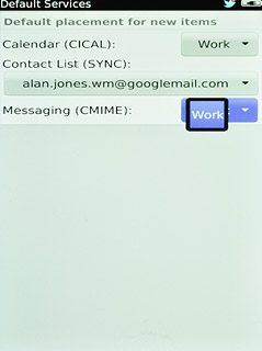 Press the required email account.