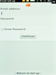 Press the field below Email address and key in your email address.