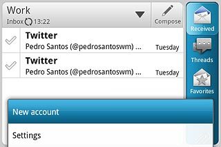 Press New account.