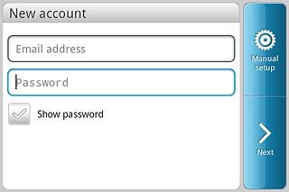 Press Password and key in the password for your email account at your email provider.