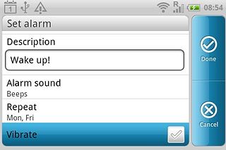 Press Vibrate to turn vibration on or off.