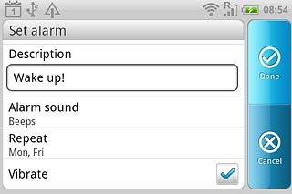 Press Done to save the settings.