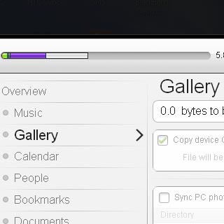 Follow the instructions on the screen to select the required data types.