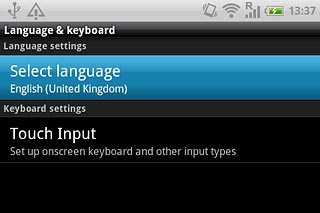Press Select language.