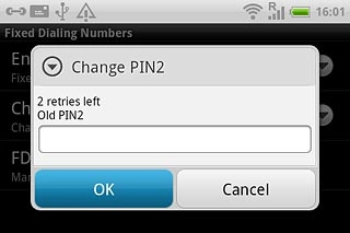 Key in your current PIN2 and press OK.