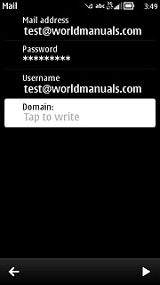 Press Domain and key in the domain name.
