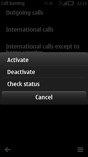Press one of the following options:Activate