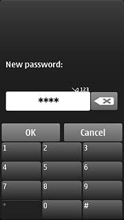 Key in the new barring password and press OK.