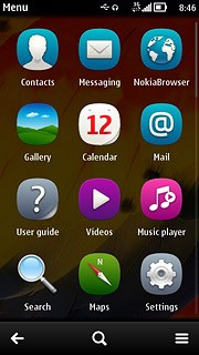 Press NokiaBrowser.