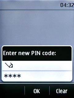 Key in a new PIN and press OK.