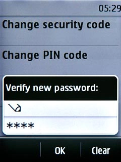 Key in the new call barring password again and press OK.A request to change the setting is sent to the network.
