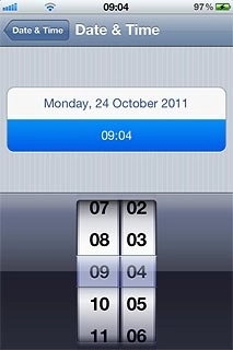 Press Date & Time to go back to the settings.