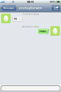 Press Messages to return to the list of messages.