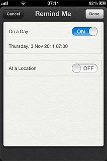 Press the date.