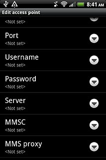 Press MMS proxy.